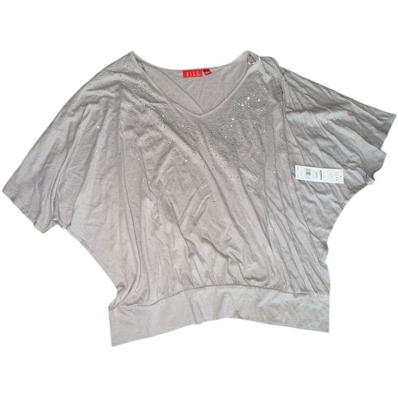 Elle Light Grey Blouse with Studded Detail - Picture 2 of 6